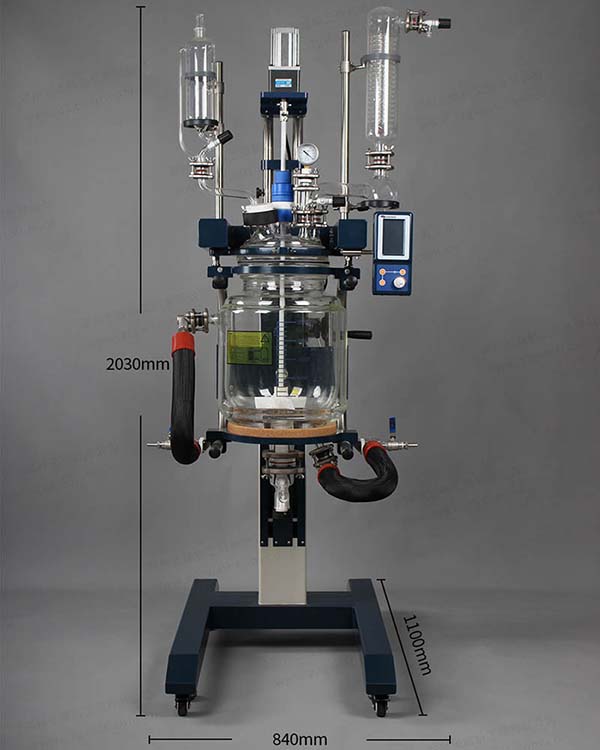 長城科工貿可旋轉可升降玻璃反應釜